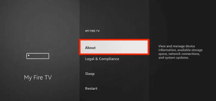 Step 4: To enable the Developer Option, click About.