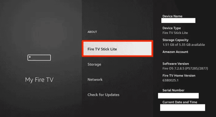Note: If you have already enabled the Developer Option, then proceed to Step 10Step 5: Click on the Fire TV Stick option quickly at least 7 times