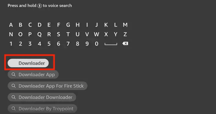 Step 13: Select the Downloader App icon from the list available in the Amazon Store